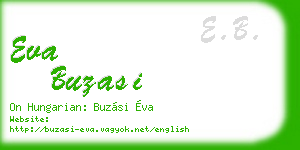 eva buzasi business card